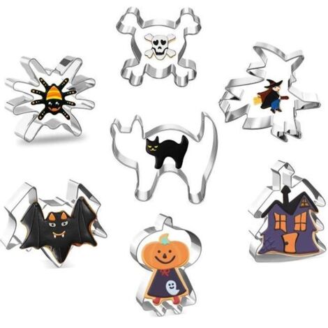 Emporte-pièce Halloween - 7PCS - Acier Inoxydable - Sécuritaire - Facile à Nettoyer - Multifonctionnel