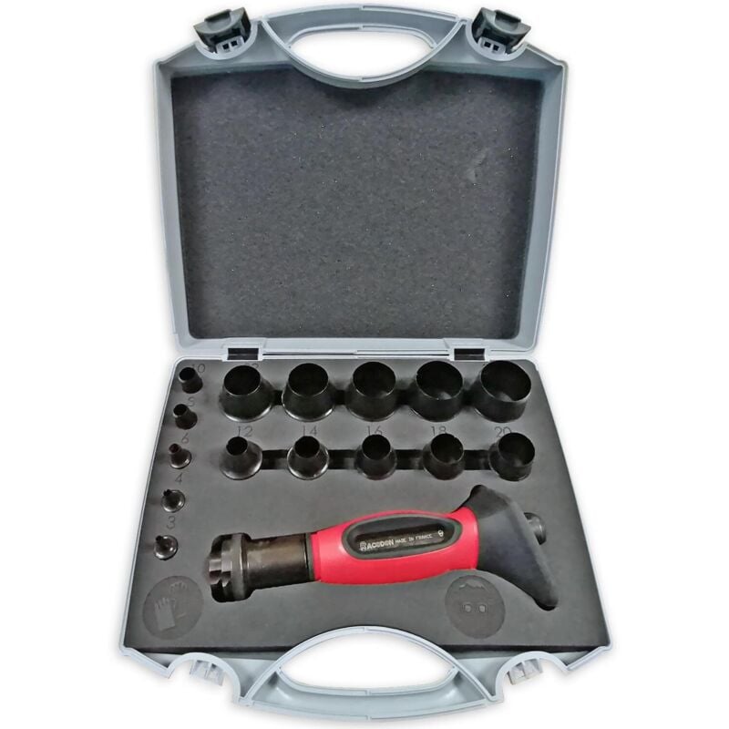 Racodon - Emporte piece jumelable de 3 à 30 poignee amortissante