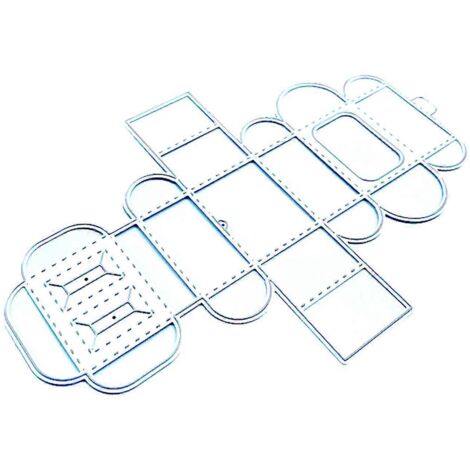 Emporte-pièce métallique rectangle concave 3D pour biscuits DIY, gabarit de découpe scrapbooking et embossage bonbons.
