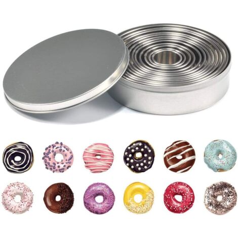 Emporte Piece Rond Cercle, 12 PCS Patisserie Emporte pièces en acier inoxydable moules à anneaux de cuisson pour chefs professionnels et cuisiniers à domicile ambitieux