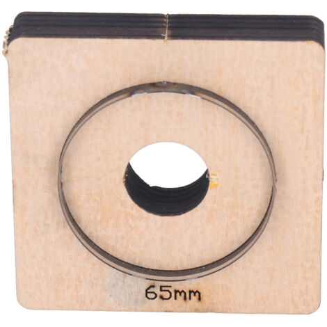 Emporte-pièce rond en métal 65 mm pour pâtisserie précise - Lot avec planche en bois pour cookies et gâteaux
