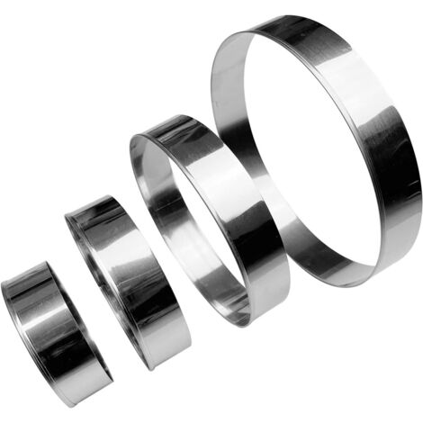 Emporte Piece Rond - Lot de 4 - Métal - Pour Pâtisserie Et Biscuits - Diamètres 15,12,9,5,7,5cm