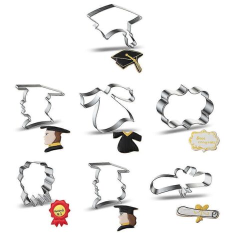 Emporte-pièces en acier inoxydable 3D, moule à gâteau en fondant, thème dessin animé, remise de diplômes