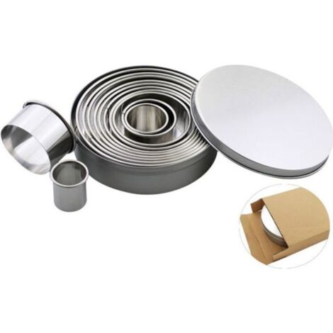 Emporte-Pièces - Heureux d\'acheter - 12 Pcs - Acier Inoxydable - Tailles Multiples - Résistant à la Rouille