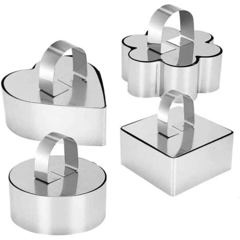 Emporte-pièces ronds, cercles de présentation, lot de 4
