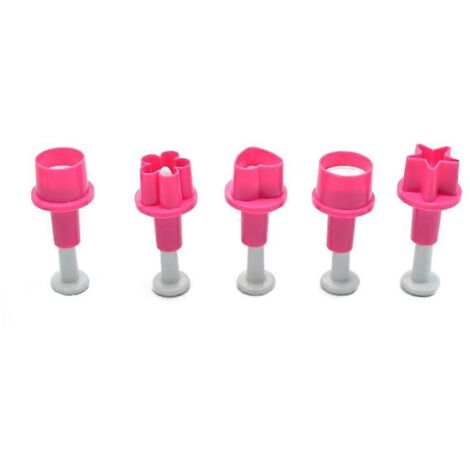 Emporte-pièces ronds en forme de fleur de prunier, emporte-pièce à piston pour gâteaux et biscuits