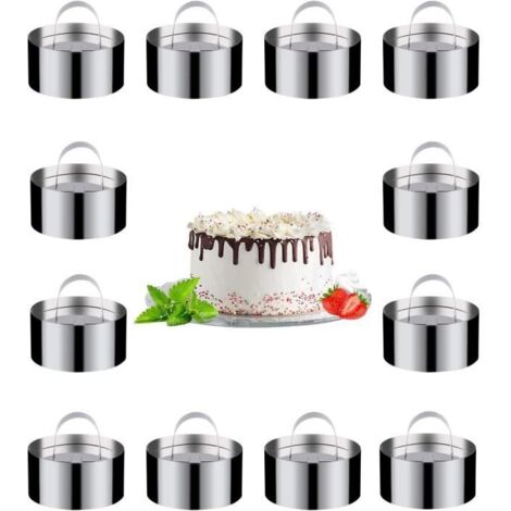 Emporte-pièces Ronds - Inox - 12 Pcs - Acier Inoxydable 430 - Compatible Lave-Vaisselle - Argenté
