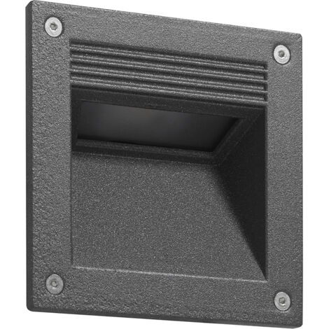 Empotrable asimétrico RIMA IP65 LED SMD AC 4W 500lm(82lm) CRI80 3000K Antracita
