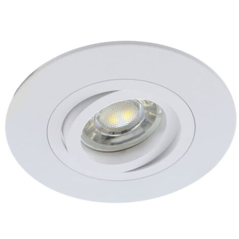 Empotrable con foco basculante “Helium Plus” GU10 (220/240V) IP20 Ø11cm fabricado en aluminio color blanco