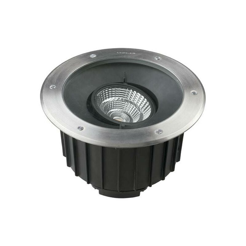 

Leds-C4 Gea - Lámpara empotrable de suelo LED para exteriores Acero inoxidable pulido 1-10V Regulación 30cm 4075lm 4000K IP67