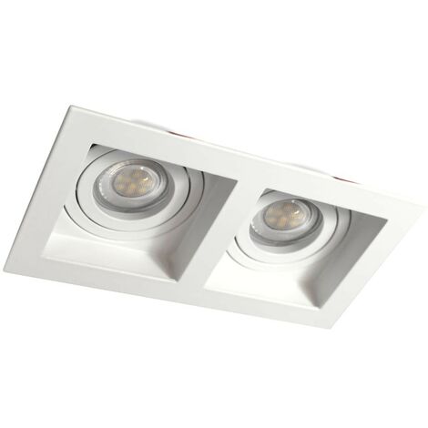 Empotrable de techo Akrah (2 luces)  Blanco
