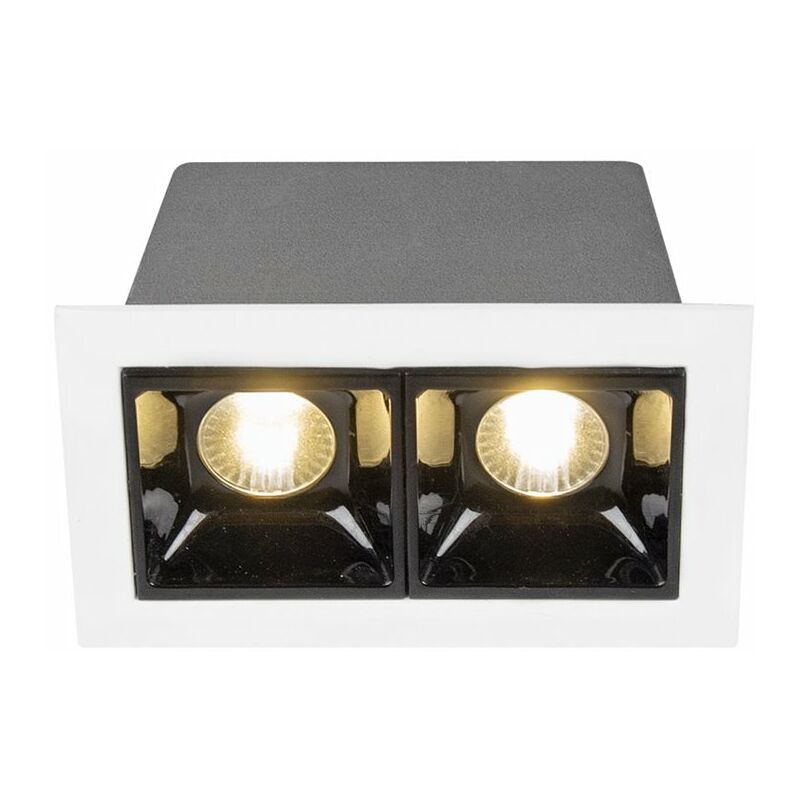 

Empotrable de techo Italy 1.1010.0112 blanco/negro 2 lamparas 2w 3000K (calida) - Hofflights