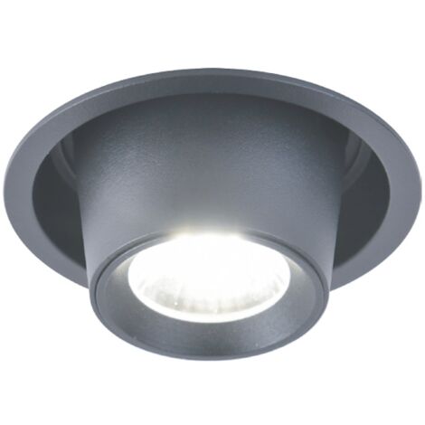 Empotrable de techo LED "Tyr" (8W 4000K 1000lm) IP20 Ø8x6cm fabricado en metal color negro