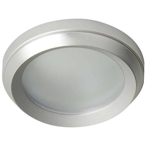 Empotrable fijo “Aluminium” redondo 12V IP43 Ø7,2cm fabricado en aluminio y acrílico color plata