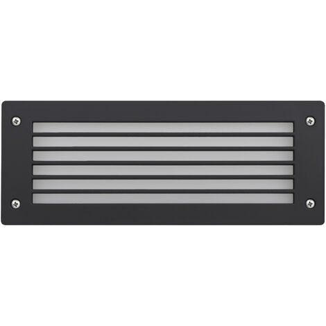 Empotrable pared DEVON Rectangle M grid IP66 GX53 LED T2 2x3.20W 405lm/410lm/410lm CRI80 3000K/4000K/6500K Negro