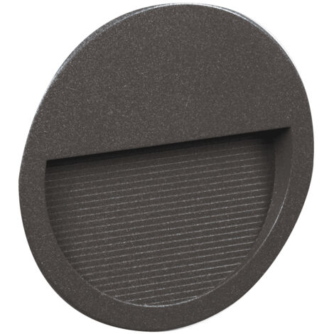 Empotrable pared SLIM Round IP65 LED SMD 4W 545lm(128lm) CRI90 3000K 42º/85º Antracita