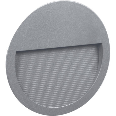 Empotrable pared SLIM Round IP65 LED SMD 9W 1100lm(293lm) CRI90 3000K 38º/78º Gris