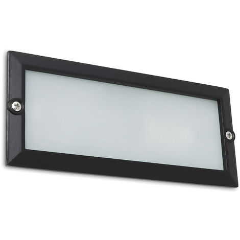 Empotrable pared XALOC IP44 E27 20W 95º Negro