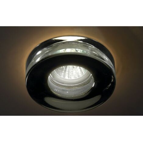 Empotrable redondo basculante “Aneto” GU5.3 (50W máximo 12V) IP20 fabricado en cristal color negro