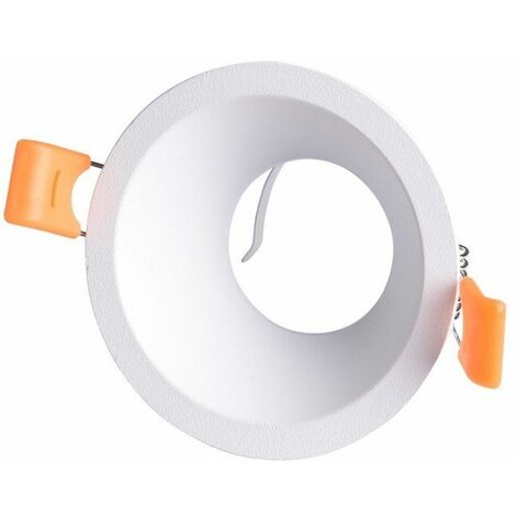 Empotrable redondo fijo “Living" GU10 IP20 Ø8,1cm fabricado en aluminio color blanco
