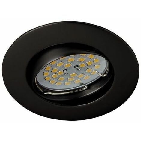 Empotrable redondo "Zar" GU5.3 IP20 Ø8,5cm fabricado en aluminio color negro