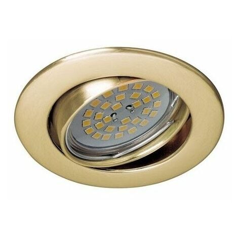 Empotrable redondo "Zar" GU5.3 IP20 Ø8,5cm fabricado en aluminio color oro viejo