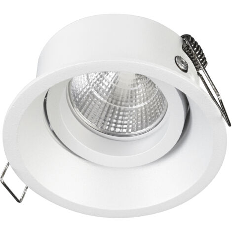 Empotrable techo tilt LEDA Adjustable Round GU10 50W Blanco