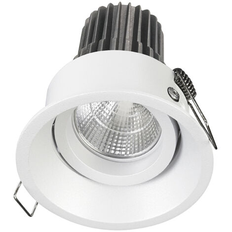 Empotrable techo tilt LEDA Adjustable Round LED COB 6.20W 797lm(661lm) CRI90 4000K 40º Blanco