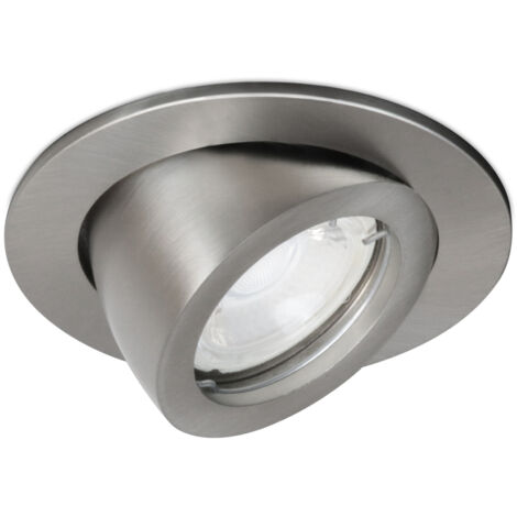Empotrable techo tilt MINI LUNA Adjustable Round GU10 50W Níquel mate