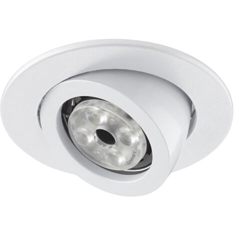 Empotrable techo tilt MINI LUNA Adjustable Round GX5.3 50W Blanco