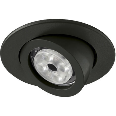 Empotrable techo tilt MINI LUNA Adjustable Round GX5.3 50W Negro