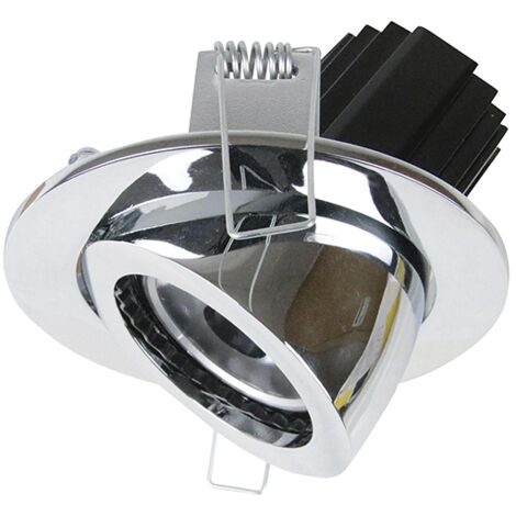 Empotrable techo tilt MINI LUNA Adjustable Round LED COB 10.10W 1031lm(869lm) CRI97 4000K 38º Cromo