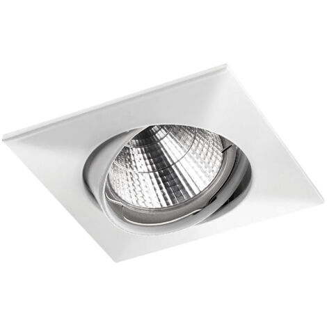 Empotrable techo tilt NIX Adjustable Square GU10 50W Blanco