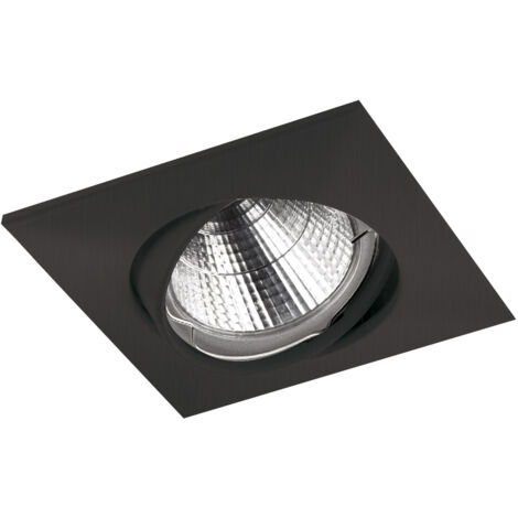 Empotrable techo tilt NIX Adjustable Square GU10 50W Negro