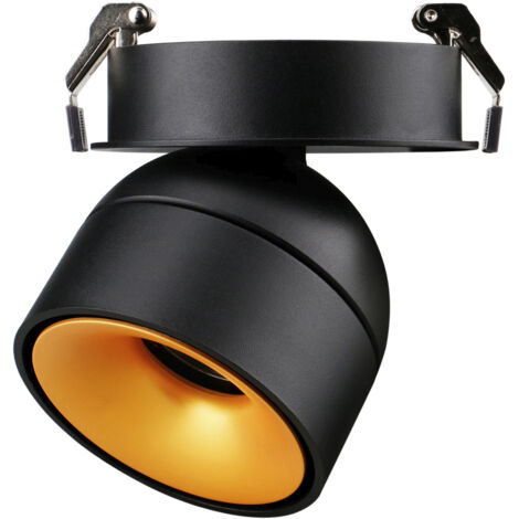 Empotrable techo tilt UKU1 Corte de fase L,C LED COB 7W 881lm(695lm)/913lm(673lm)/954lm(712lm) CRI90 2700K/3000K/4000K 20º Negro Oro