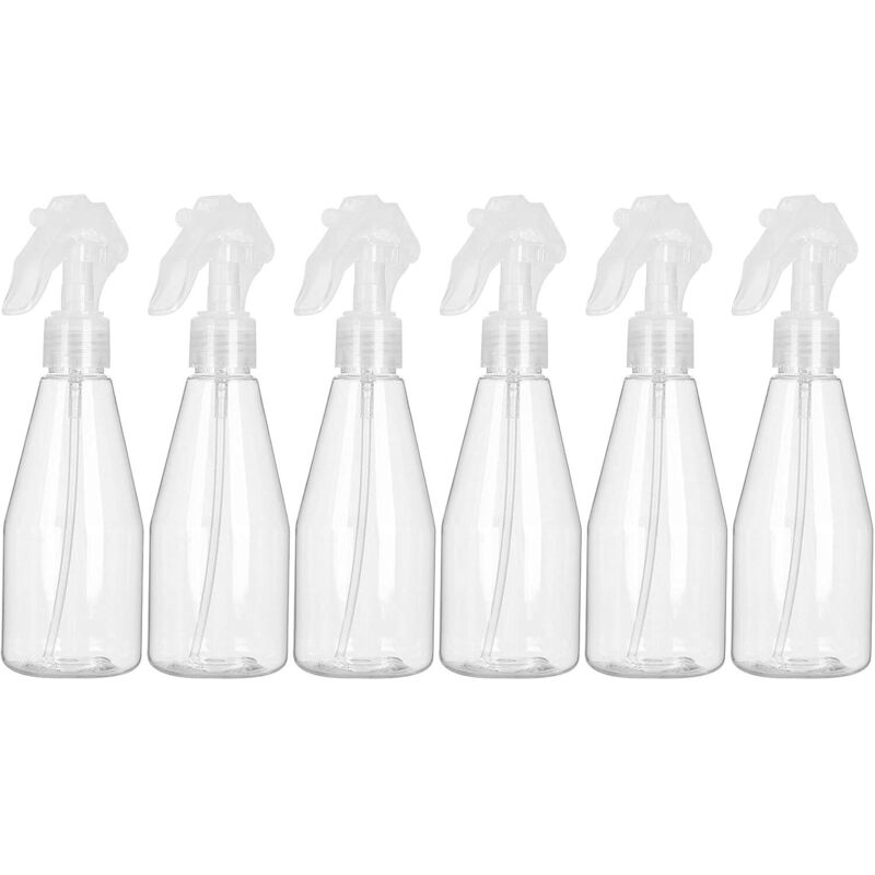 Empty 200ml Spray Bottle, Pack of 6 Empty Plastic Spray Bottles, Empty Spray Bottle for Disinfectant, Gardening, Cleaning