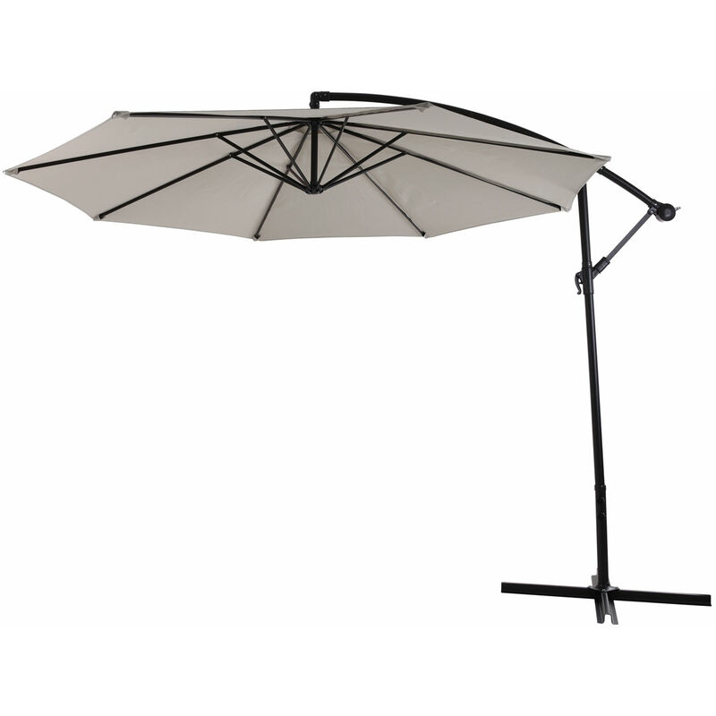 Parasol 3m protection uv Parapluie de marché 160g/m² Taupe clair - Svita