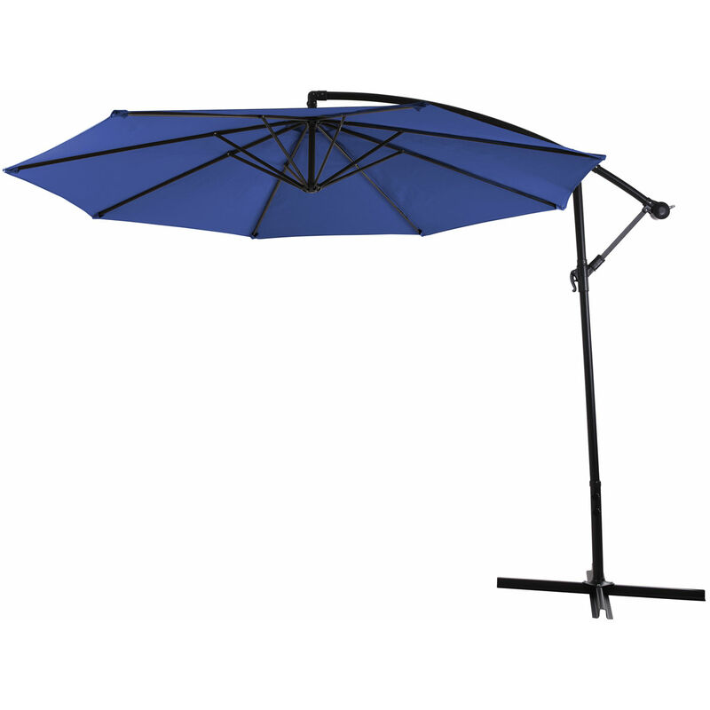 Parasol 3m protection uv Parapluie de marché 160g/m² bleu - Svita