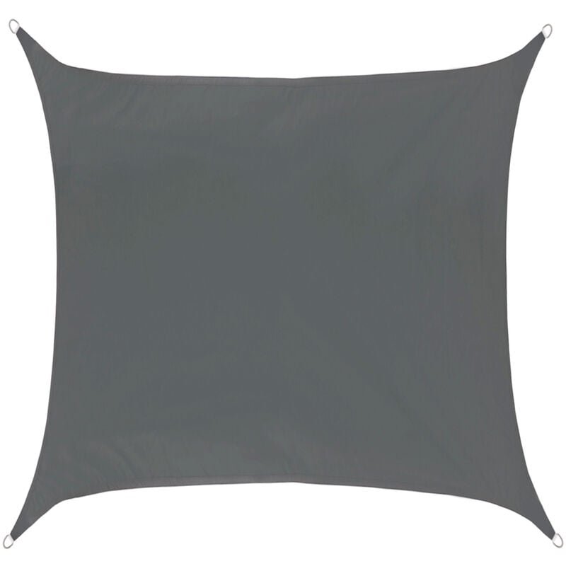 Svita - Voile d'ombrage carrée étanche 160g/m² UV50+ protection solaire gris foncé 3x3m