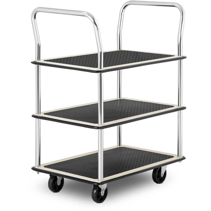 Chariot De Manutention Transport à 3 Plateaux De 72 x 43 Capacité 150 kg Acier