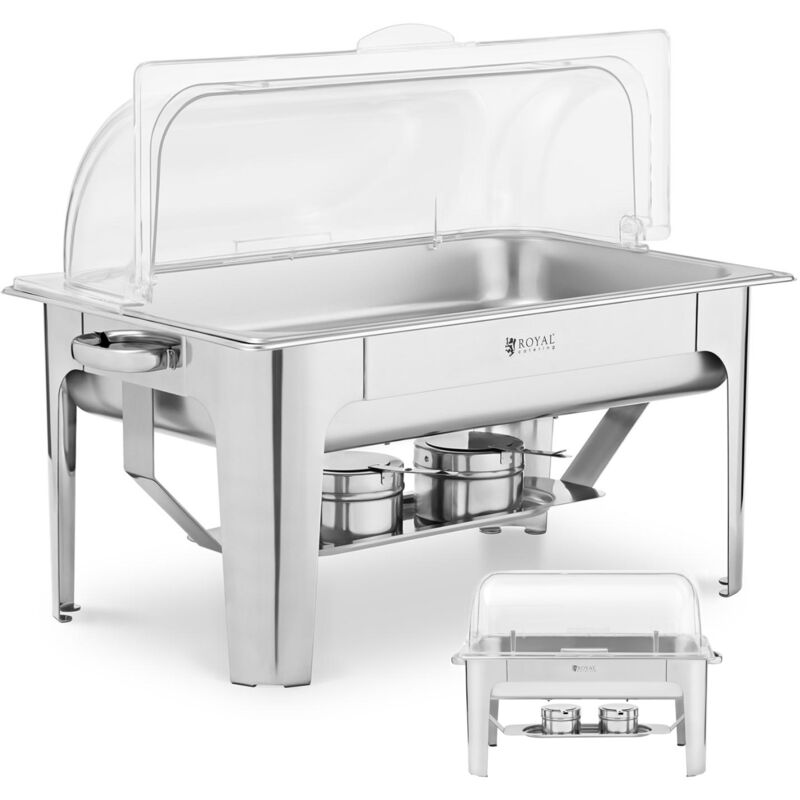 Royal Catering - Chauffe-plats de table pour pâtes avec couvercle transparent gn 1/1 8,5 l