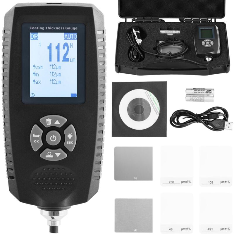 Testeur d'épaisseur de peinture automobile, plage 0 - 500 µm usb