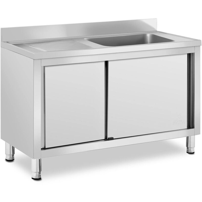Royal Catering - Plonge Inox Évier Sur Placard 1 Bac @ 50x40x26 cm Dosseret Cuisine Restaurant