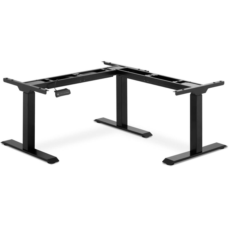 Fromm&starck - Piètement De Bureau D'Angle Assis Debout Hauteur Réglable Pied Table 150kg Noir
