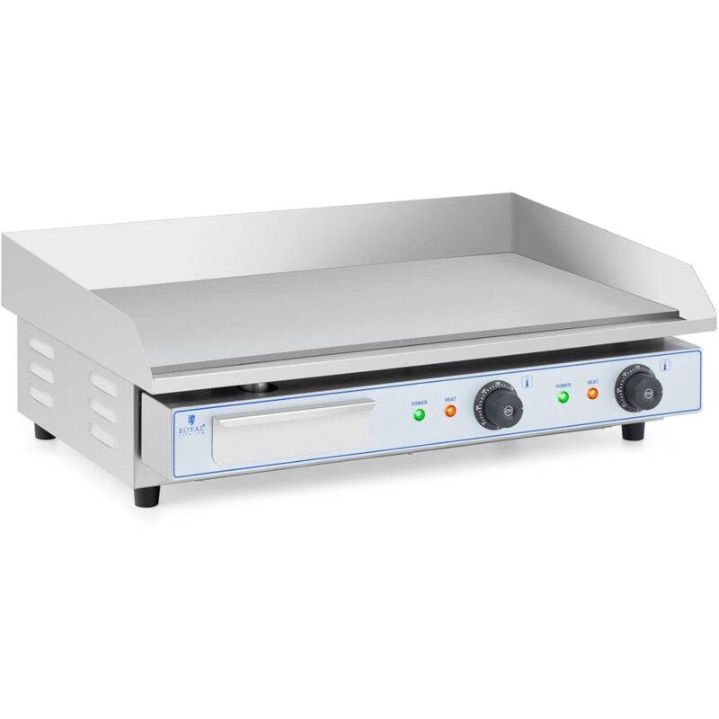 Royal Catering - Plancha Électrique Professionnelle Plaque De Cuisson Lisse Acier 73x40cm 4,4kW