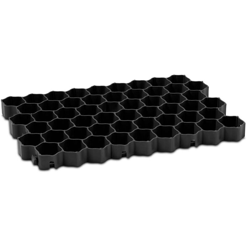 Hillvert - Dalle à Gazon Engazonnable à Engazonner Lot De 4 Noir ≤ 3,5t – 60 x 40 x 4 cm - Noir