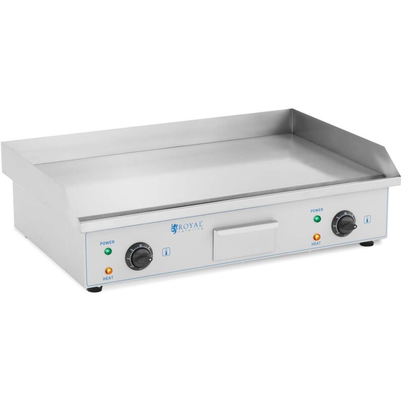 Royal Catering - Plancha Électrique Professionnelle Plaque De Cuisson Lisse Fer 73x40x1cm 4,4kW