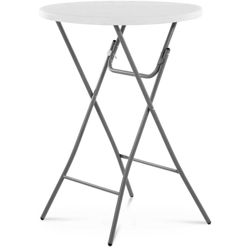 Royal Catering - Table Haute De Bar Bistrot Mange Debout Mobile Restaurant 100 x ø 80 cm Blanc