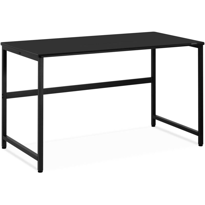 Table d'Ordinateur Bureau Travail À Domicile Bureau PC 120 x 60 cm Blanc - Noir