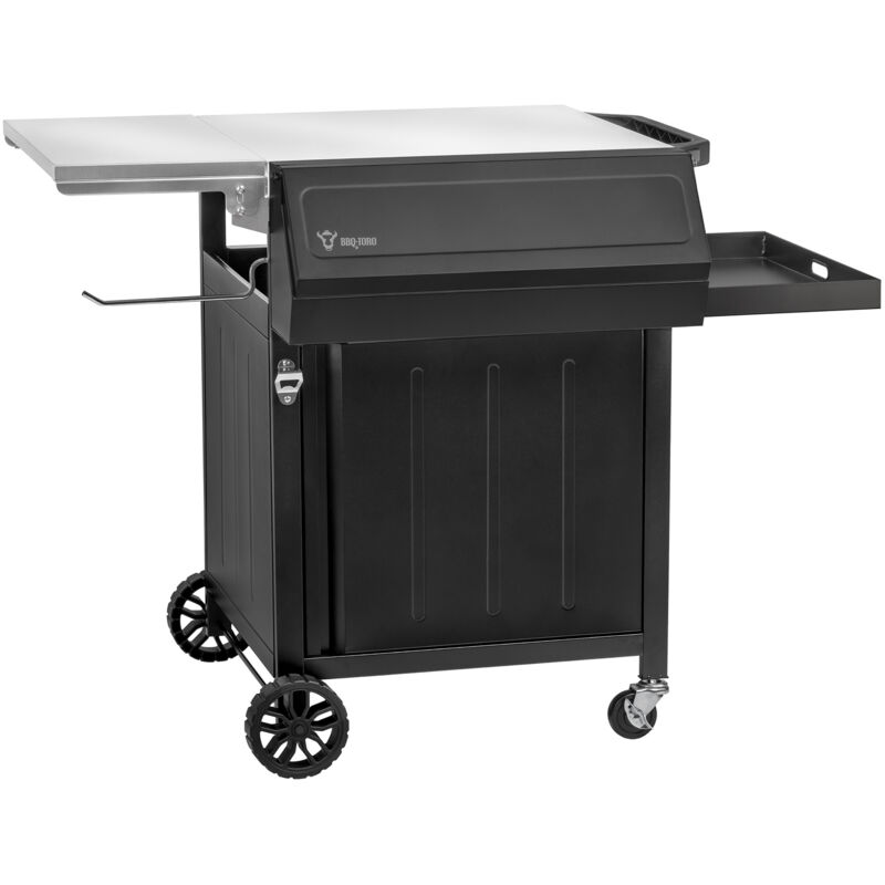 Carrello Da Barbecue 100 X 73 X 91 Cm Nero Tavolo Da Lavoro Esterno...
